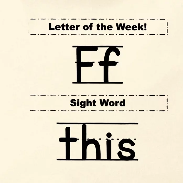 Letter Of The Week Ff Sight Word This Zip Tote Bag