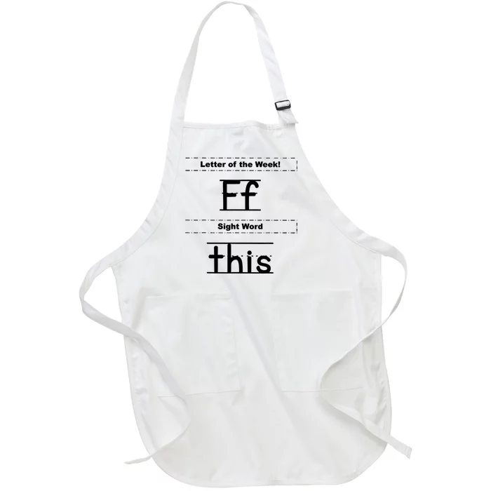 Letter Of The Week Ff Sight Word This Full-Length Apron With Pocket