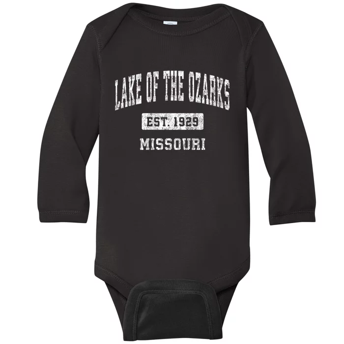 Lake Of The Ozarks Missouri Mo Vintage Sports Baby Long Sleeve Bodysuit