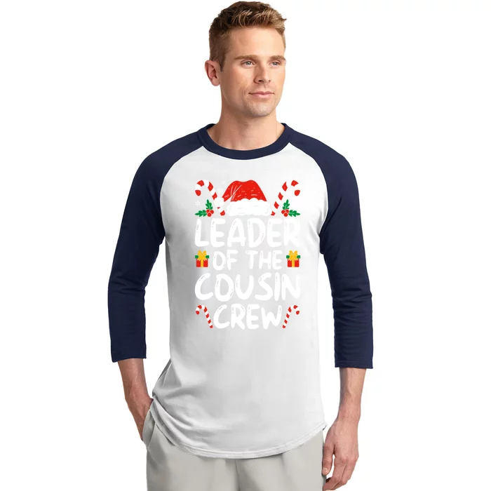 Leader Of The Cousin Crew Christmas Family Matching Xmas Cute Gift Baseball Sleeve Shirt