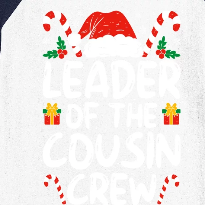 Leader Of The Cousin Crew Christmas Family Matching Xmas Cute Gift Baseball Sleeve Shirt