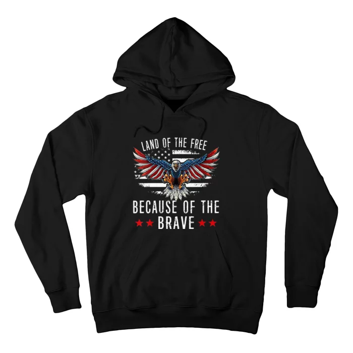 Land Of The Free Because Of The Brave Memorial Day Patriotic Hoodie