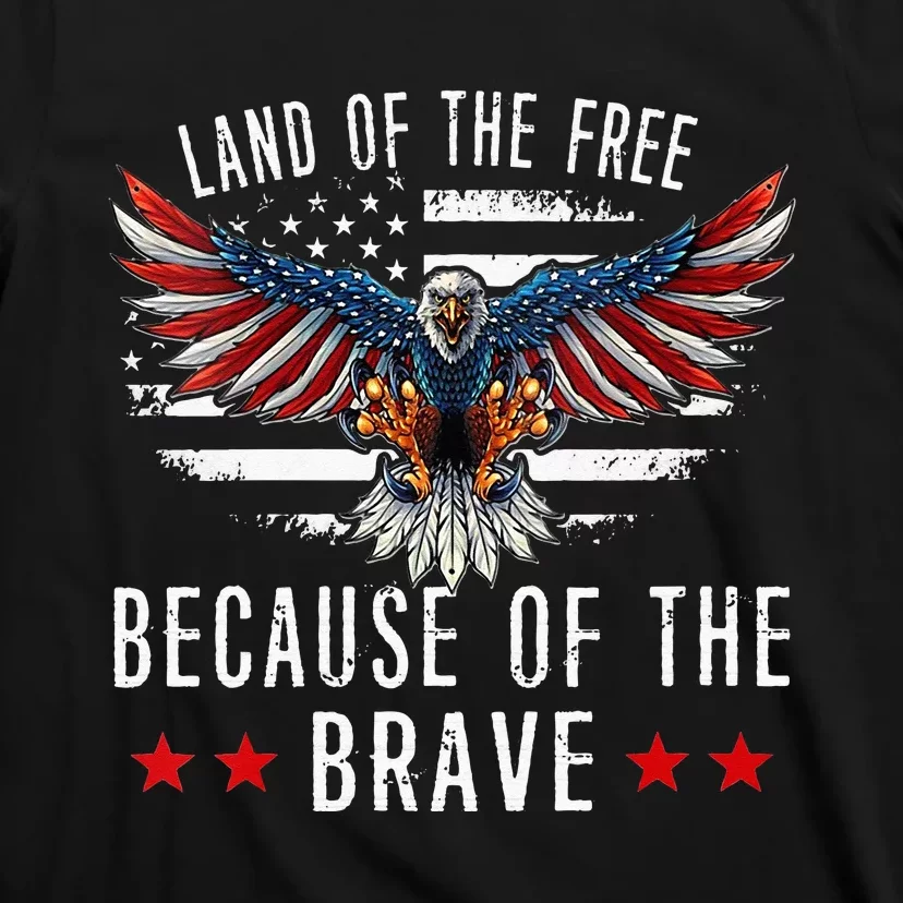 Land Of The Free Because Of The Brave Memorial Day Patriotic T-Shirt