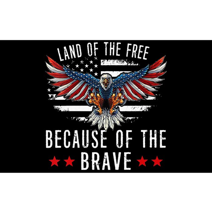 Land Of The Free Because Of The Brave Memorial Day Patriotic Bumper Sticker