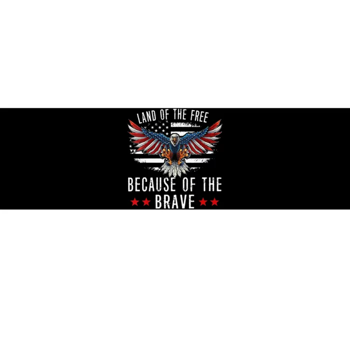 Land Of The Free Because Of The Brave Memorial Day Patriotic Bumper Sticker