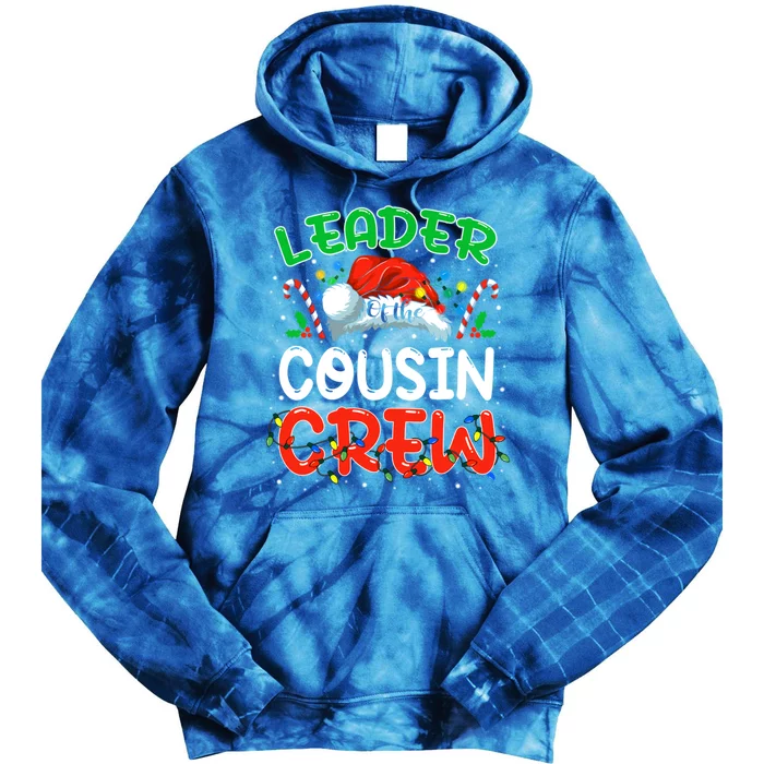 Leader Of The Cousin Crew Christmas Family Matching Xmas Great Gift Tie Dye Hoodie