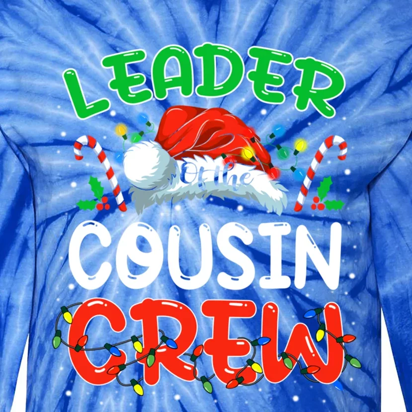 Leader Of The Cousin Crew Christmas Family Matching Xmas Great Gift Tie-Dye Long Sleeve Shirt