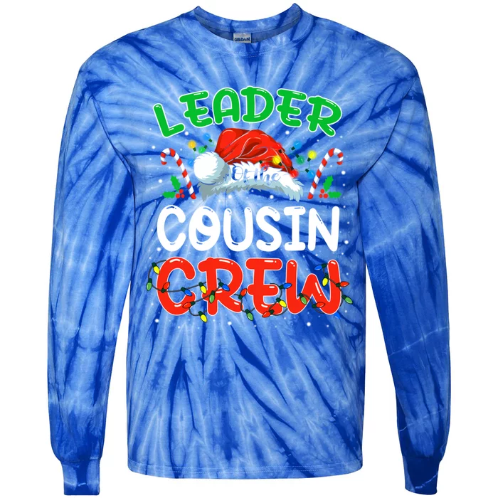 Leader Of The Cousin Crew Christmas Family Matching Xmas Great Gift Tie-Dye Long Sleeve Shirt