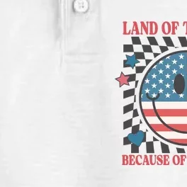 Land Of The Free Because Of The Brave Funny Dry Zone Grid Performance Polo