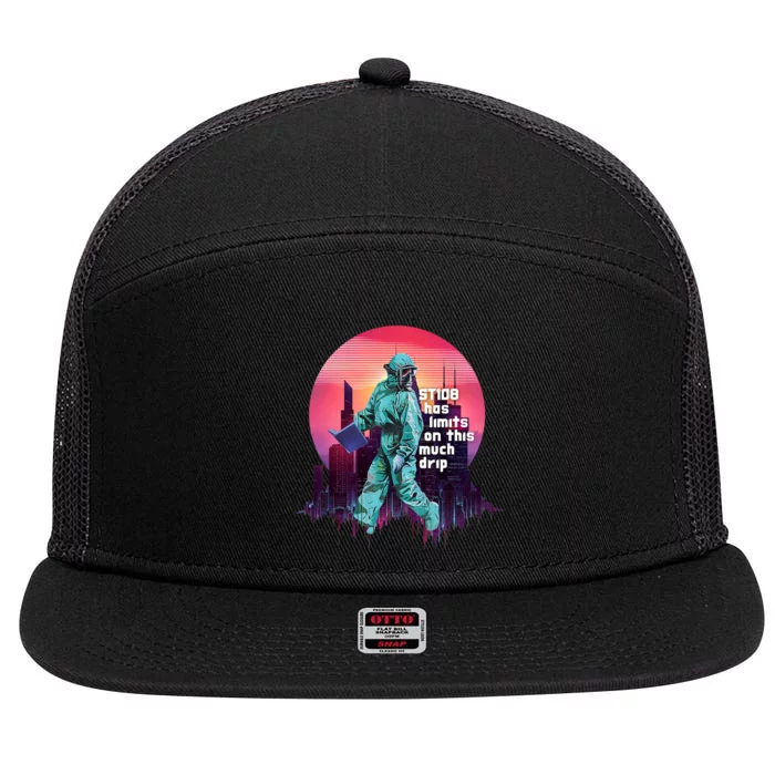 Limits On This Much Drip 7 Panel Mesh Trucker Snapback Hat