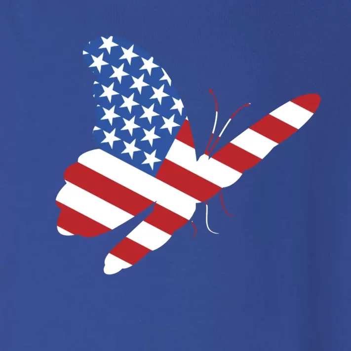 Land Of The Free Usa Flag Butterfly Proud American Veterans Great Gift Toddler Long Sleeve Shirt