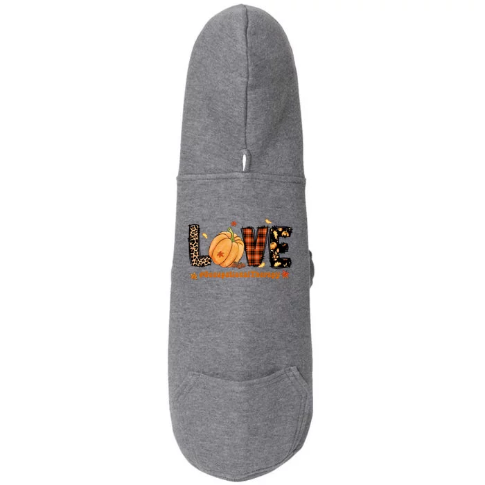 Love Occupational Therapy Ot Leopard Retro Pumpkin Fall Days Funny Gift Doggie 3-End Fleece Hoodie