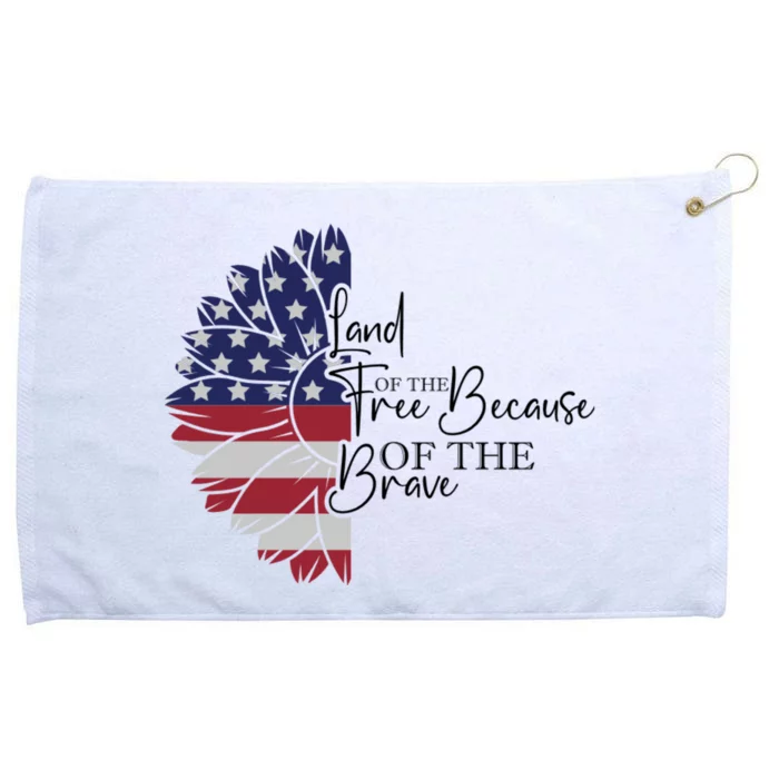 Land Of The Free Because Of The Brave Grommeted Golf Towel