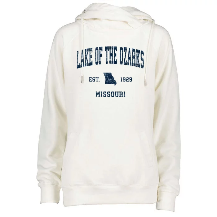 Lake Of The Ozarks Missouri Mo Vintage Sports Womens Funnel Neck Pullover Hood