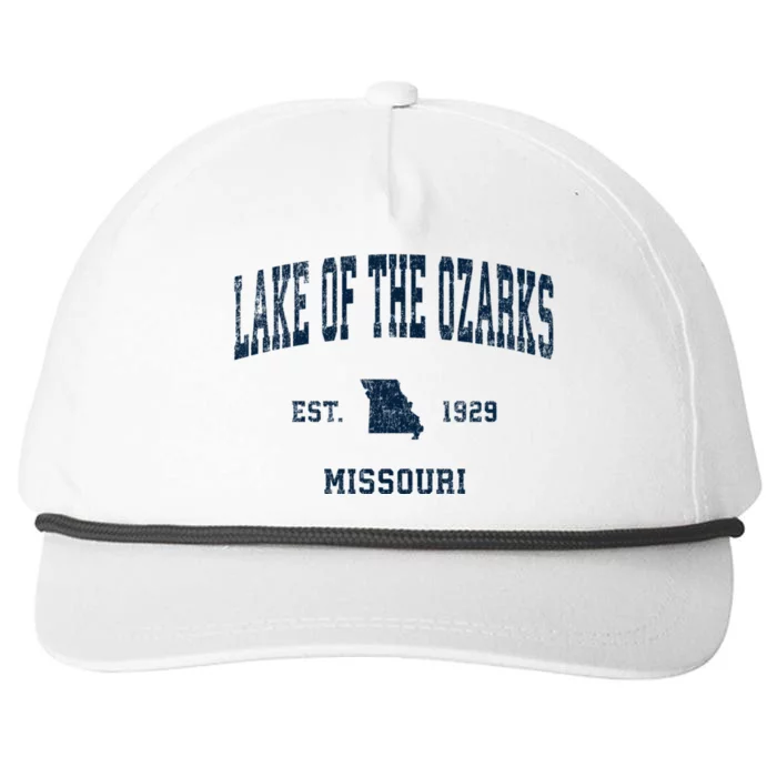 Lake Of The Ozarks Missouri Mo Vintage Sports Snapback Five-Panel Rope Hat