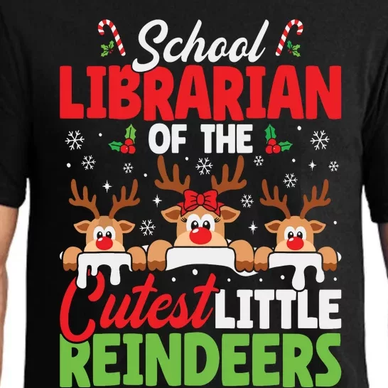 Librarian Of The Cutest Reindeers Christmas School Librarian Pajama Set