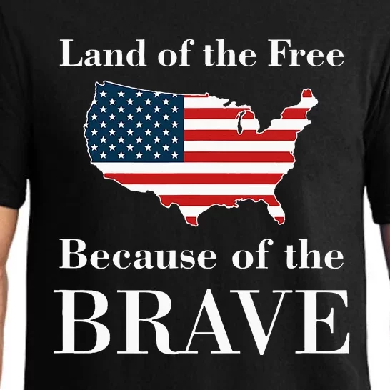 Land Of The Free Because Of The Brave Pajama Set