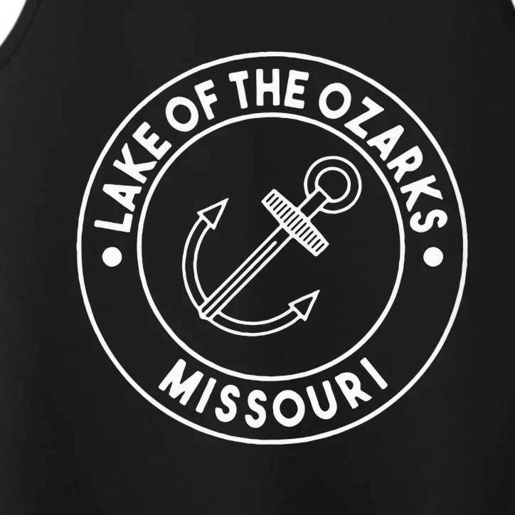 Lake Of The Ozarks Missouri Pocket Logo Souvenir Performance Tank