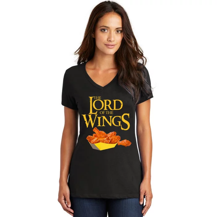 Lord Of The Wings Bbq Chicken Women's V-Neck T-Shirt