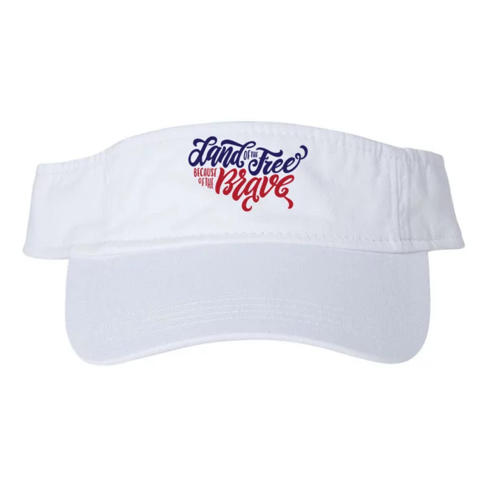 Land of the Free Because of the Brave Valucap Bio-Washed Visor