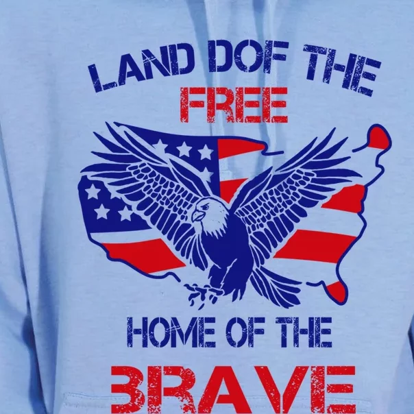 Land Of The Free Because Of The Brave Memorial Day Patriotic Meaningful Gift Unisex Surf Hoodie