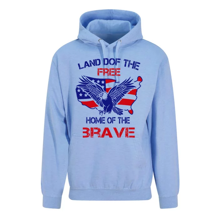 Land Of The Free Because Of The Brave Memorial Day Patriotic Meaningful Gift Unisex Surf Hoodie