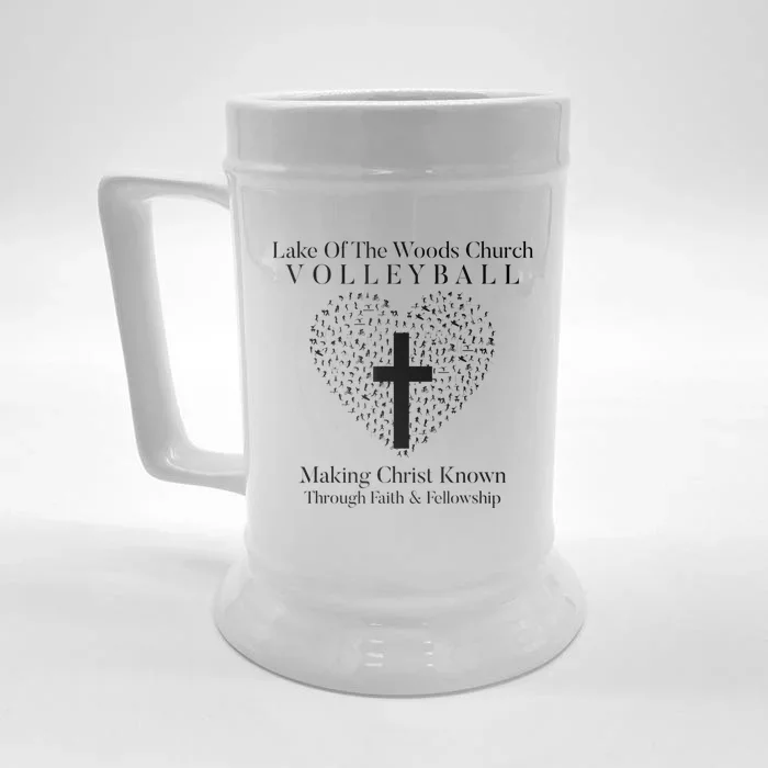 Lake Of The Woods Church Volleyball Front & Back Beer Stein