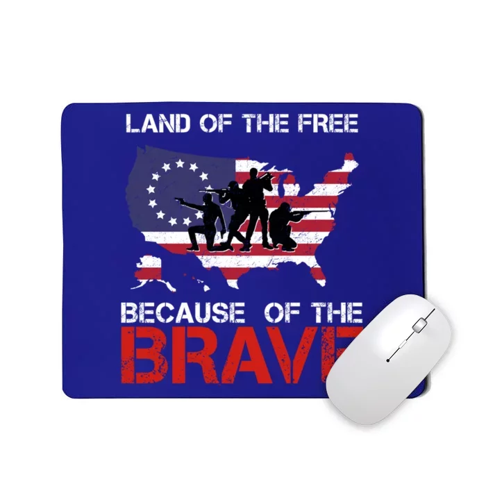 Land Of The Free Because Of The Brave Betsy Ross Flag Gift Mousepad