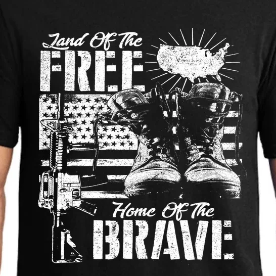 Land Of The Free Home Of The Brave Funny Gift Pajama Set