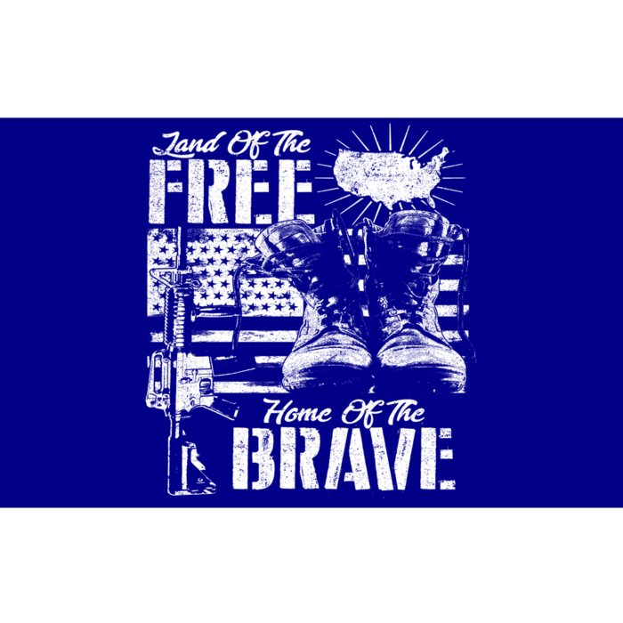 Land Of The Free Home Of The Brave Funny Gift Bumper Sticker