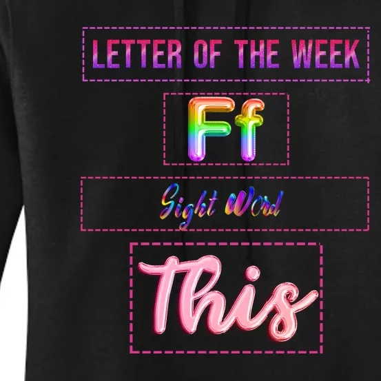 Letter Of The Week Ff Sight Word This Women's Pullover Hoodie