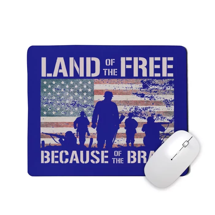 Land Of The Free Because Of The Brave Mousepad