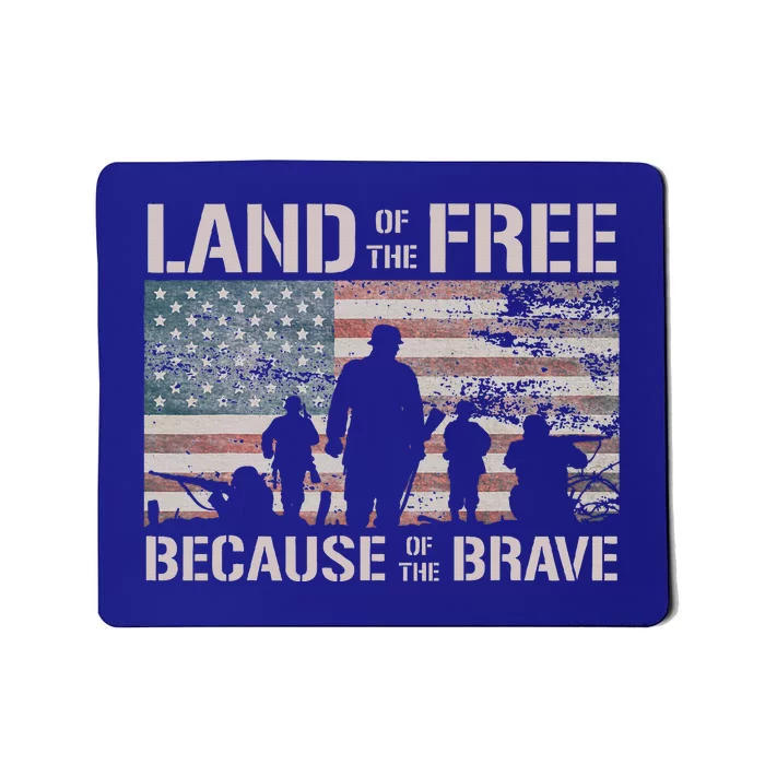 Land Of The Free Because Of The Brave Mousepad