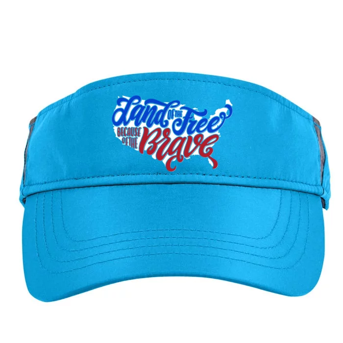 Land Of The Free Because Of The Brave USA America Adult Drive Performance Visor