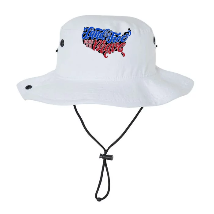 Land Of The Free Because Of The Brave USA America Legacy Cool Fit Booney Bucket Hat