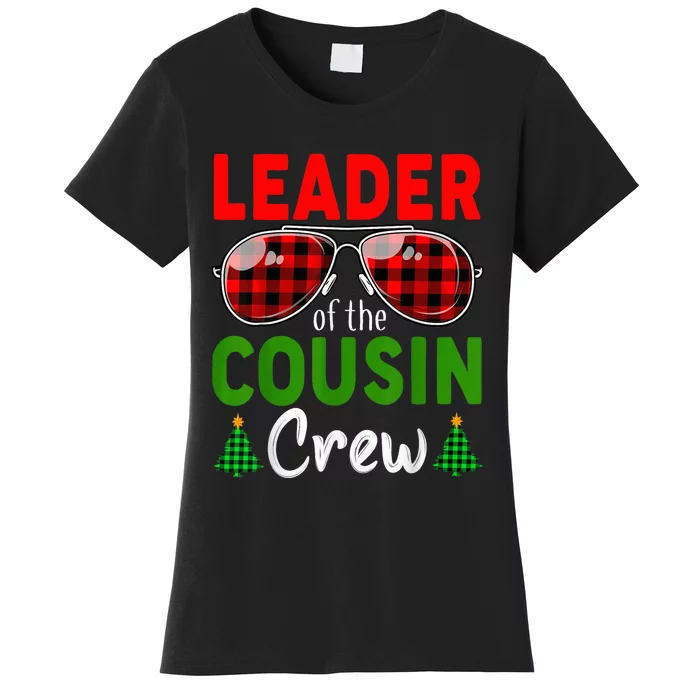 Leader Of The Cousin Crew Funny Christmas Family Costume Women's T-Shirt