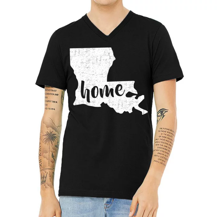 Louisiana Home State V-Neck T-Shirt