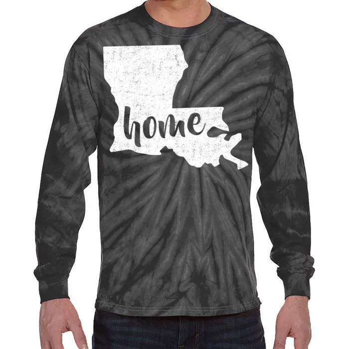 Louisiana Home State Tie-Dye Long Sleeve Shirt