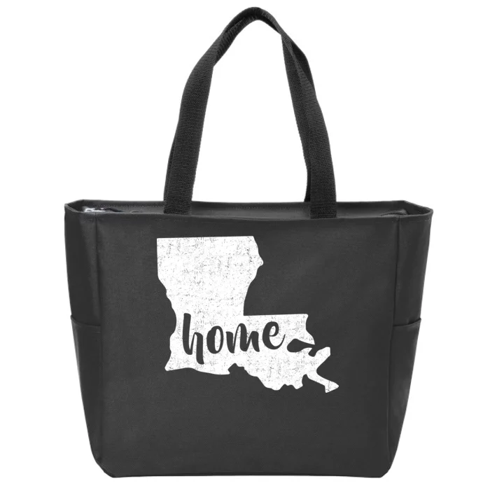 Louisiana Home State Zip Tote Bag