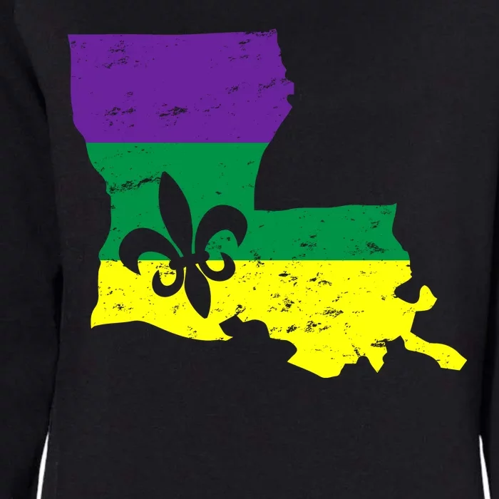 Louisiana Mardi Gras Womens California Wash Sweatshirt