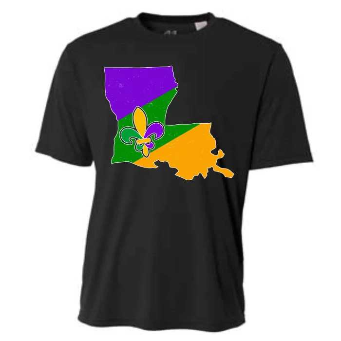 Louisiana Mardi Gras Fleur De Lis Cooling Performance Crew T-Shirt