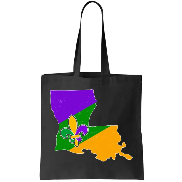 Louisiana Mardi Gras Fleur De Lis Tote Bag