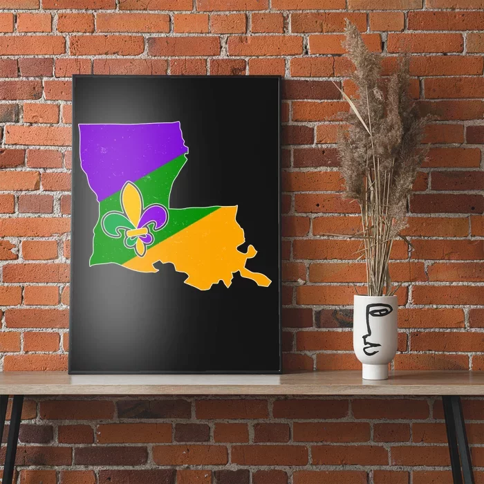 Louisiana Mardi Gras Fleur De Lis Poster