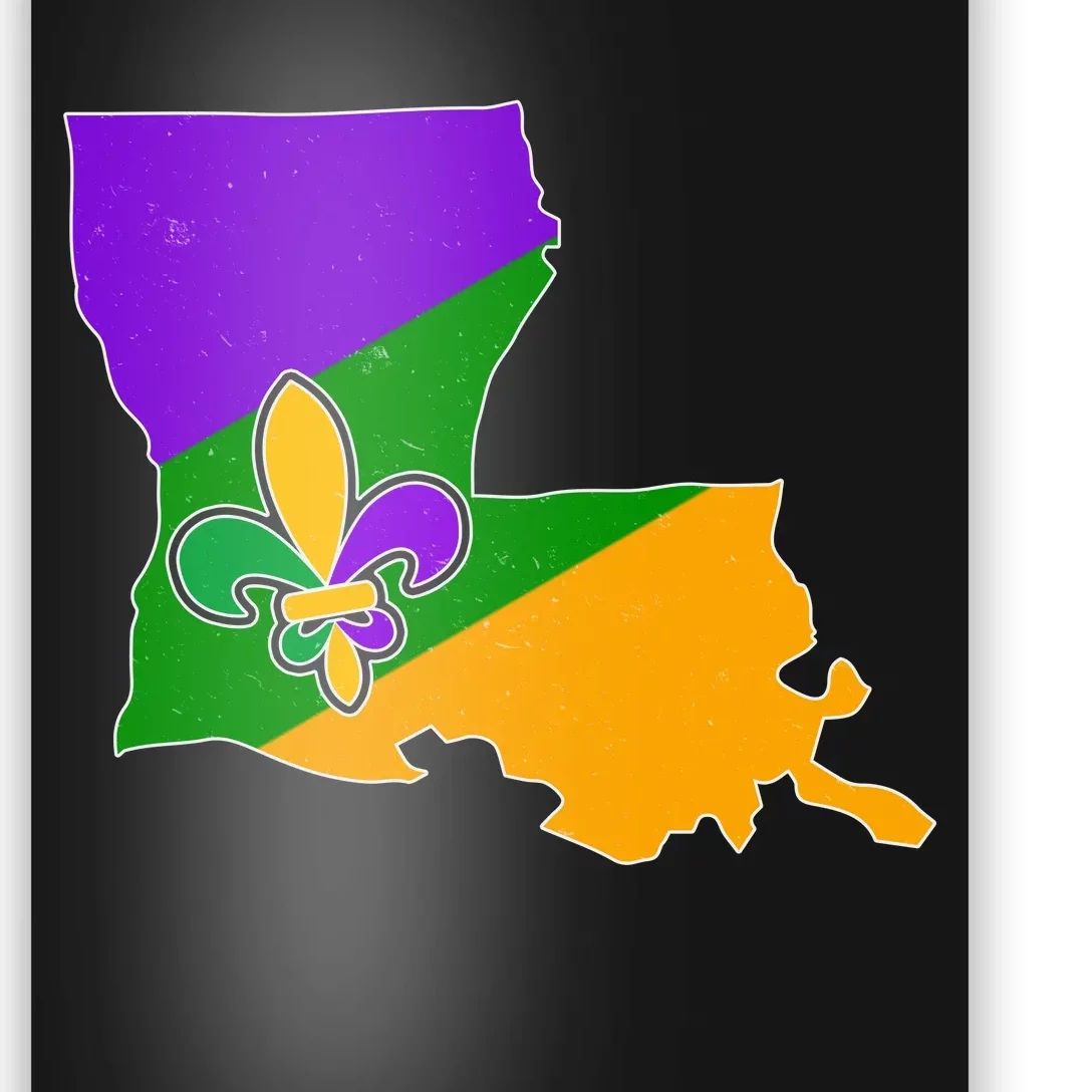 Louisiana Mardi Gras Fleur De Lis Poster