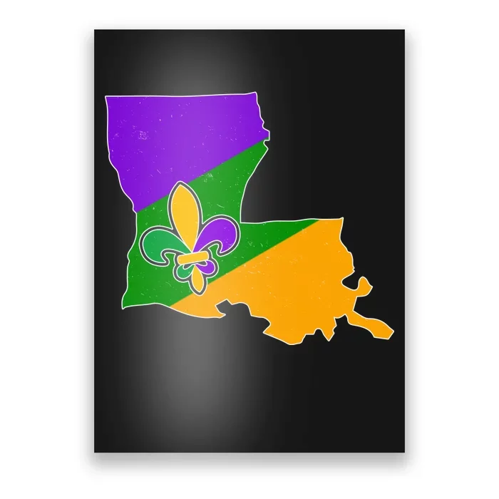 Louisiana Mardi Gras Fleur De Lis Poster