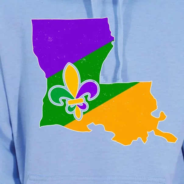 Louisiana Mardi Gras Fleur De Lis Unisex Surf Hoodie