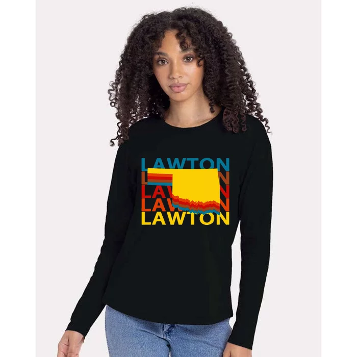 Lawton Oklahoma Vintage Repeat Ok Souvenirs Womens Cotton Relaxed Long Sleeve T-Shirt