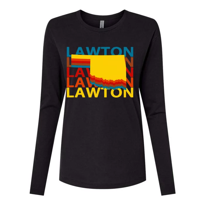 Lawton Oklahoma Vintage Repeat Ok Souvenirs Womens Cotton Relaxed Long Sleeve T-Shirt