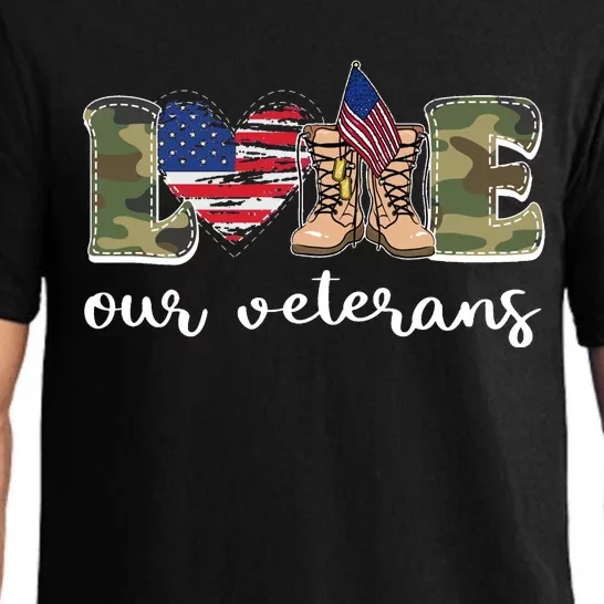 Love Our Veterans Support Our Veterans Pajama Set