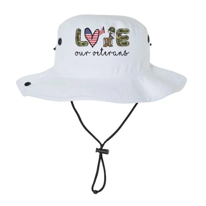 Love Our Veterans Us Military Veterans Day Cool Gift Legacy Cool Fit Booney Bucket Hat